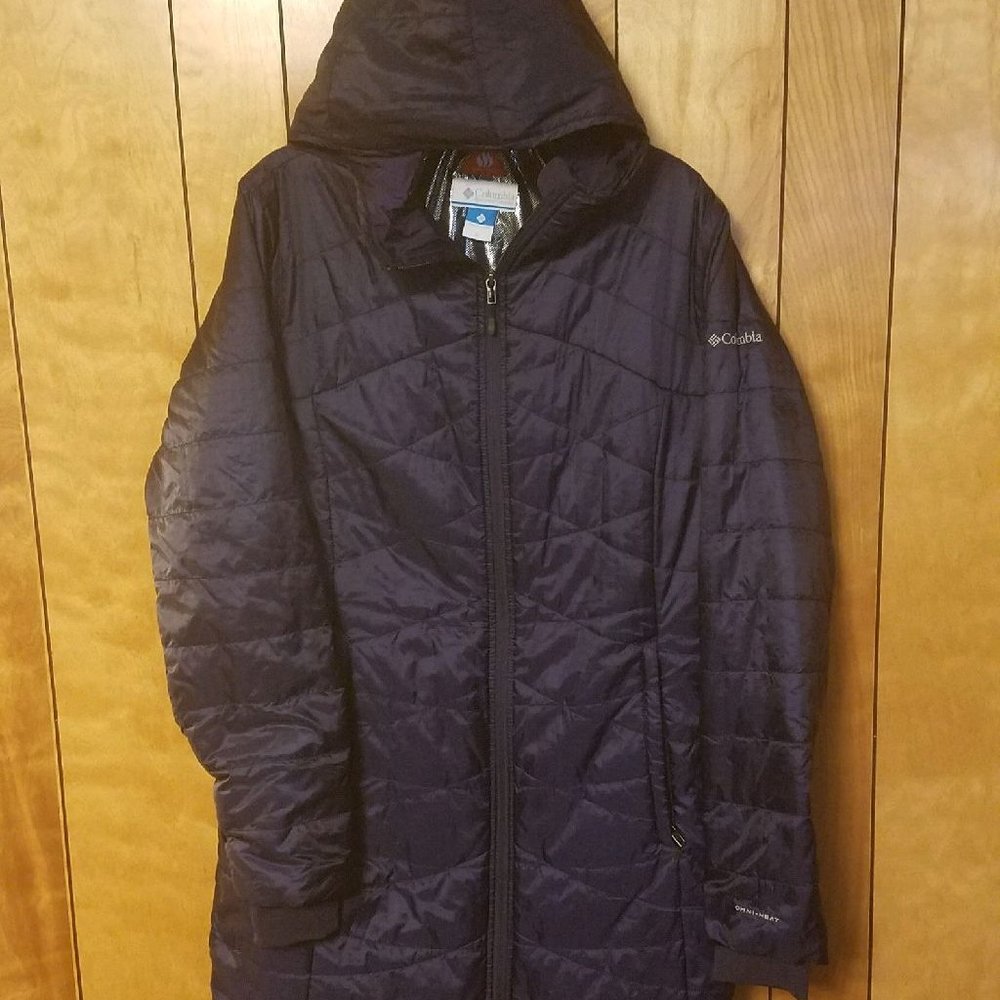 Columbia Omni Heat Jacket Long Coat XL Hooded  L3